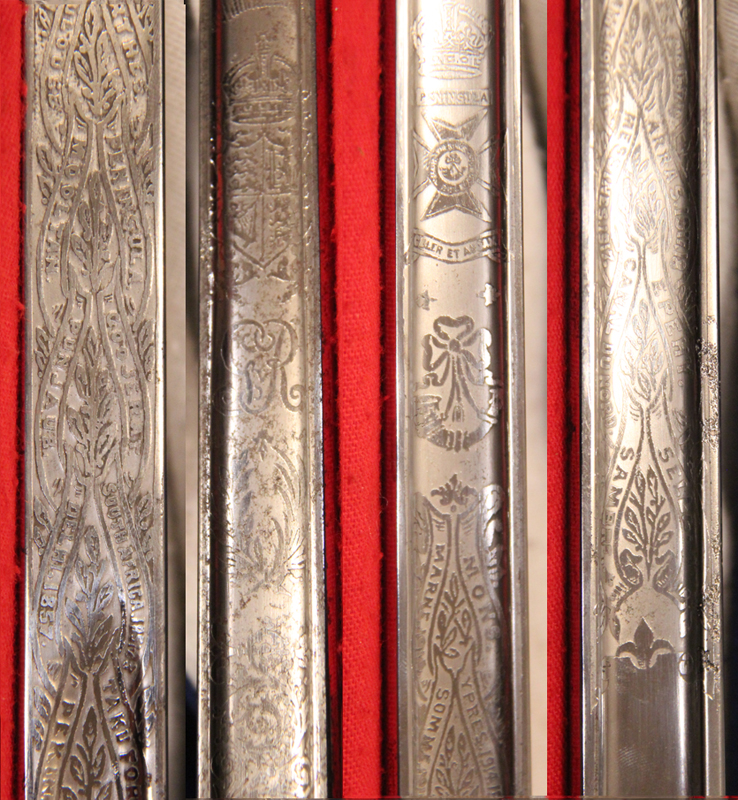 Stunning & Very Rare Kings Royal Rifles Corps Officer's 'Battle Honour Blade' Presentation, Combined Combat and Dress Sword