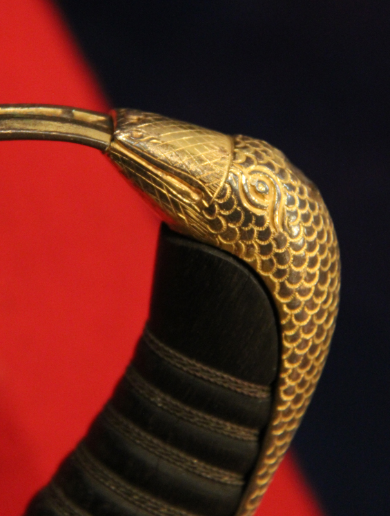 A Most Rare British Army Officer's 1801, Egyptian Campaign, Snake Goddess' Head Light Infantry Officer’s Sword. Used Throughout The Entire Napoleonic Wars Up To The Battle of Waterloo. Likely By An Officer of ‘The Glosters’