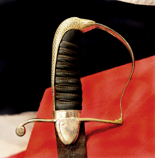 A Most Rare British Army Officer's 1801, Egyptian Campaign, Snake Goddess' Head Light Infantry Officer’s Sword. Used Throughout The Entire Napoleonic Wars Up To The Battle of Waterloo. Likely By An Officer of ‘The Glosters’