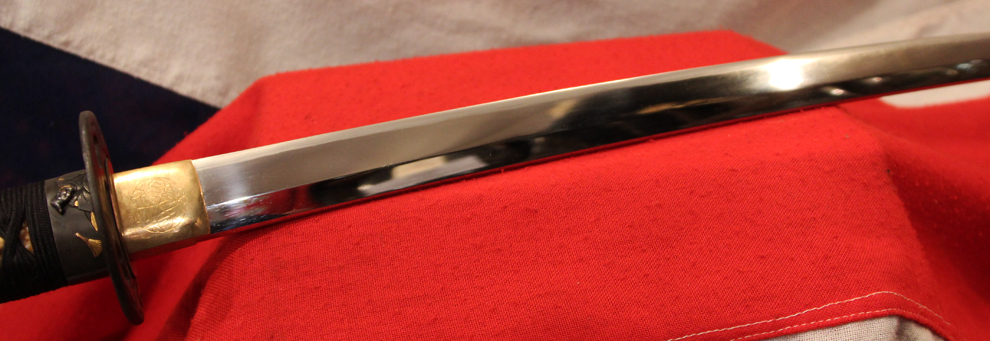 A Simply Beautiful Ancient Koto Katana, Sengoku Era, Circa 1530, Signed Fuchi with Artisans Kakihan of a Cursive Monogram and Signed Tsuba, And the Matsudaira Tokugawa Clan Mon Gold Habaki