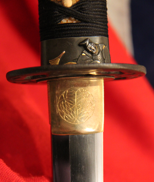A Simply Beautiful Ancient Koto Katana, Sengoku Era, Circa 1530, Signed Fuchi with Artisans Kakihan of a Cursive Monogram and Signed Tsuba, And the Matsudaira Tokugawa Clan Mon Gold Habaki