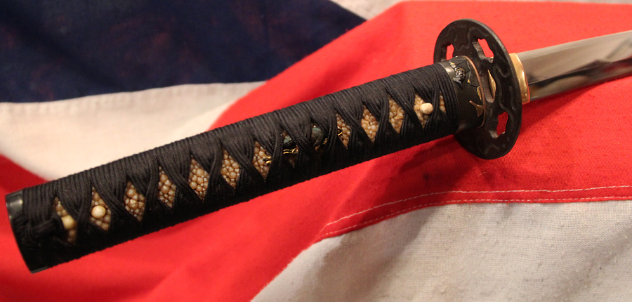 A Simply Beautiful Ancient Koto Katana, Sengoku Era, Circa 1530, Signed Fuchi with Artisans Kakihan of a Cursive Monogram and Signed Tsuba, And the Matsudaira Tokugawa Clan Mon Gold Habaki