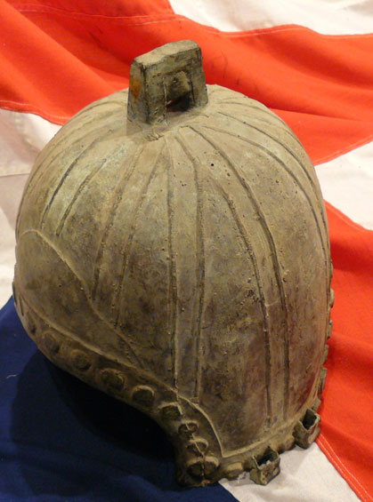 Historismus Chinese Bronze Helmet, Ancient C.400bc Warring States Era Style