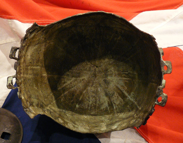 Historismus Chinese Bronze Helmet, Ancient C.400bc Warring States Era Style