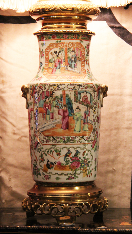 A Beautiful, Large & Most Fabulous Original Antique Ching Dynasty 'Rose Medallion' Canton Export Porcelain Lamp