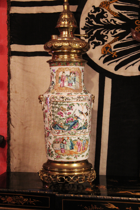 A Beautiful, Large & Most Fabulous Original Antique Ching Dynasty 'Rose Medallion' Canton Export Porcelain Lamp