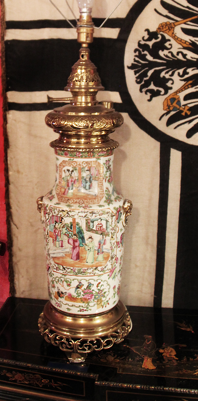 A Beautiful, Large & Most Fabulous Original Antique Ching Dynasty 'Rose Medallion' Canton Export Porcelain Lamp