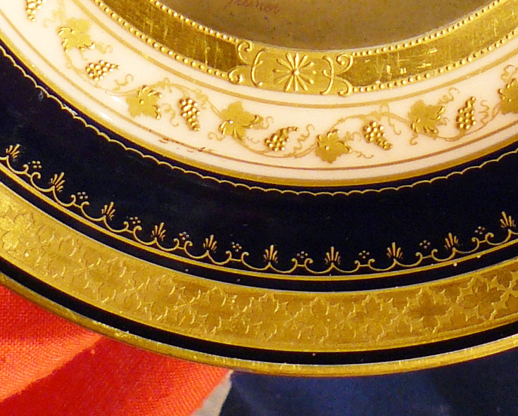 A Beautiful Antique Royal Vienna Porcelain Cabinet Plate By Griener Hand Painted by One of the Finest Artists of Royal Vienna, and Signed Griener.