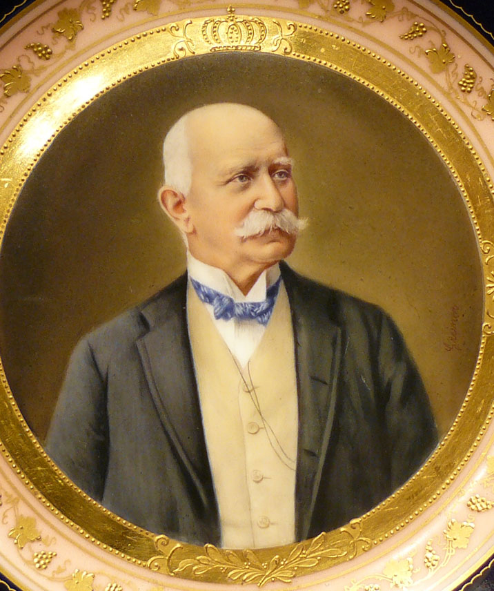 A Beautiful Antique Royal Vienna Porcelain Cabinet Plate By Griener Hand Painted by One of the Finest Artists of Royal Vienna, and Signed Griener.