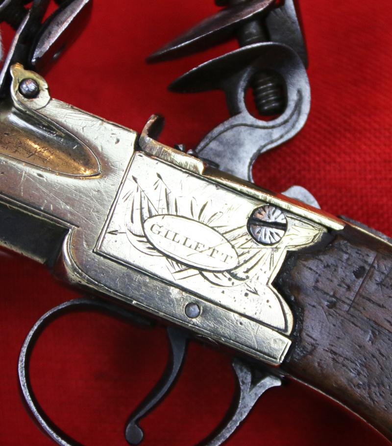 A Fabulous, 18th Century Sea Captain's Brass Cannon Barrel Pocket Blunderbuss Pistol. A Near Pair to the Pistol Presented To America’s Most Famous Revolutionary War Naval Commander John Paul Jones