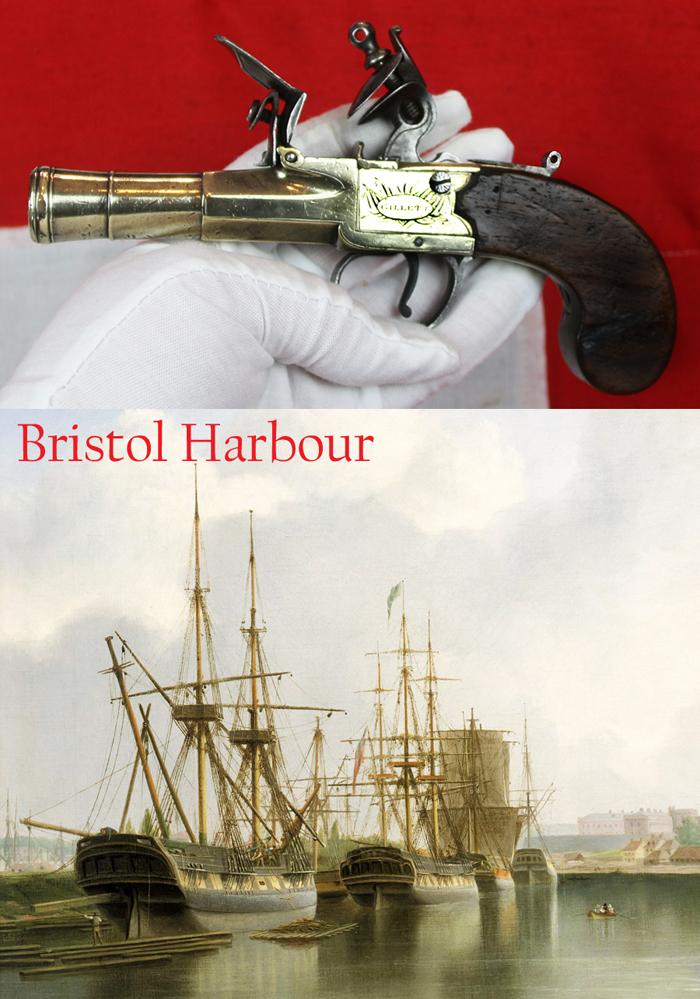 A Fabulous, 18th Century Sea Captain's Brass Cannon Barrel Pocket Blunderbuss Pistol. A Near Pair to the Pistol Presented To America’s Most Famous Revolutionary War Naval Commander John Paul Jones