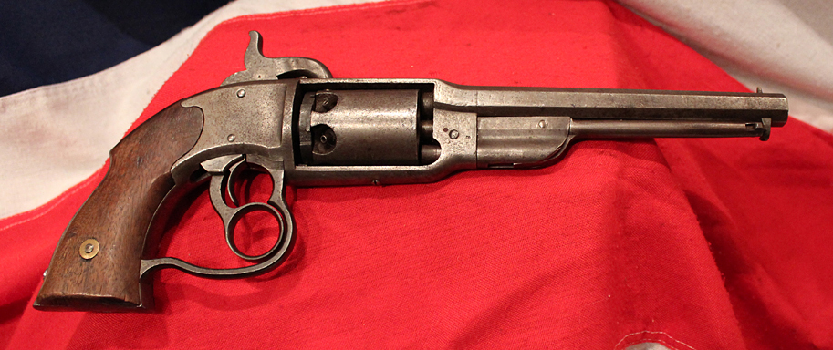 A Most Scarce and Superb US Civil War, Savage North, Navy .36cal Revolver With Hand Carved “Trophy Cuts’. Most Likely Created By the Original Combatant, Issued to Either the Wisconsin, Missouri or Kansas Cavalry Regiments