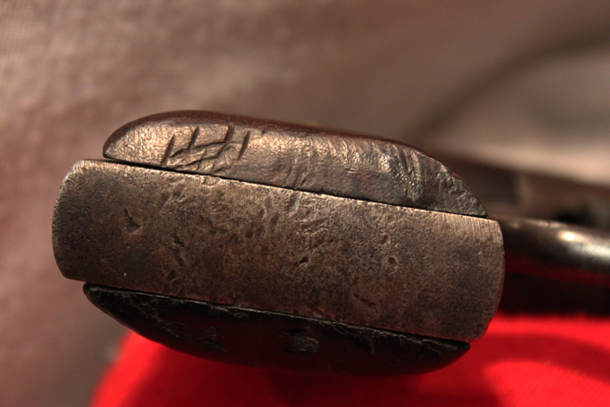A Most Scarce and Superb US Civil War, Savage North, Navy .36cal Revolver With Hand Carved “Trophy Cuts’. Most Likely Created By the Original Combatant, Issued to Either the Wisconsin, Missouri or Kansas Cavalry Regiments