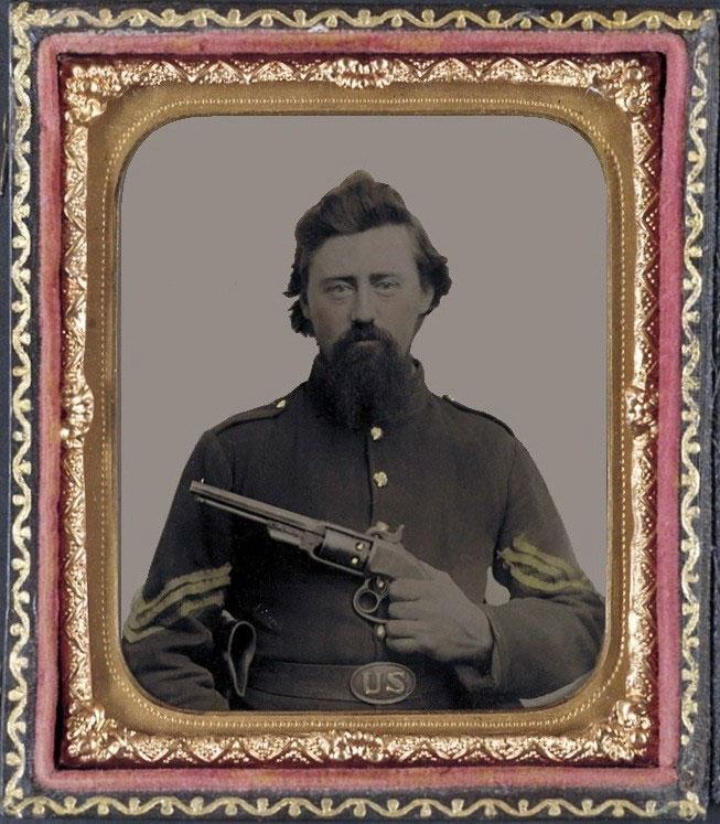 A Most Scarce and Superb US Civil War, Savage North, Navy .36cal Revolver With Hand Carved “Trophy Cuts’. Most Likely Created By the Original Combatant, Issued to Either the Wisconsin, Missouri or Kansas Cavalry Regiments