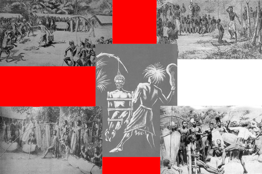 A Rare, Original Antique, Very Impressive, & Iconic Ngombe Doko Tribal Chiefs 'Slave's Execution' Sword. An Ngulu