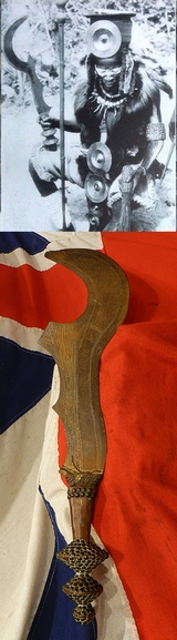 A Rare, Original Antique, Very Impressive, & Iconic Ngombe Doko Tribal Chiefs 'Slave's Execution' Sword. An Ngulu