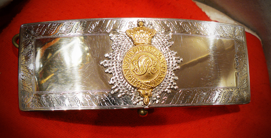 A Stunning Indian Mutiny Period Elite 2nd Dragoon Guards Officer's Silver Pouch
