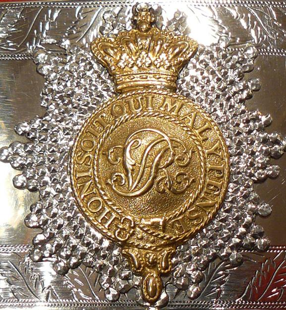 A Stunning Indian Mutiny Period Elite 2nd Dragoon Guards Officer's Silver Pouch