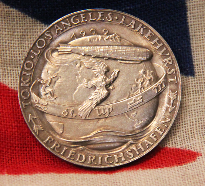 A Rare Karl Goetz Silver Zeppelin World Circumnavigation Medal of 1929