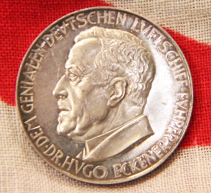 Rare German Zeppelin Aerospace Medal 1930 1st South America Brazil flight