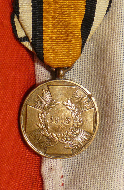 Most Rare, Original Pair of Napoleonic War Period Issued Medals, The Prussian & Bavarian Battle of Waterloo & Battle of Leipzig, One Made From Captured Cannon, Just as The British Victoria Cross Was Made From Captured Russian Cannon.