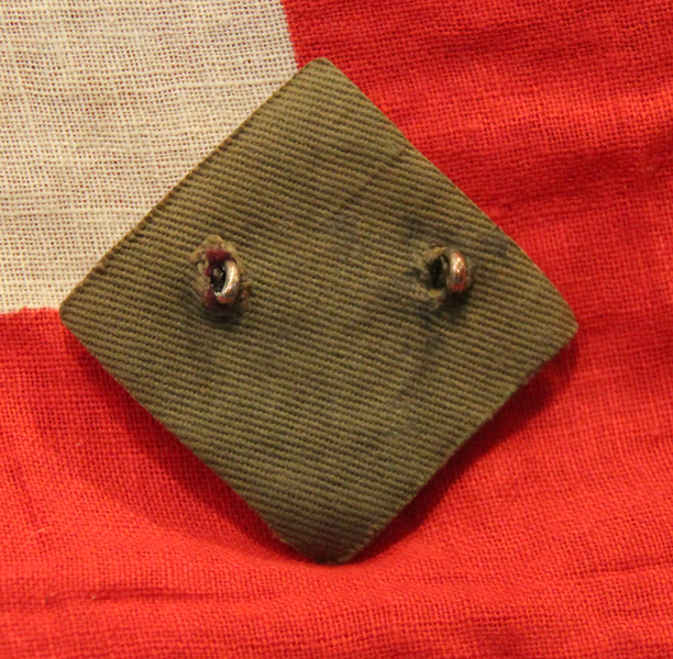 WW1 Middlesex Regt. Officer's Silver Cap Badge, With Rare Battalion Battle Patch