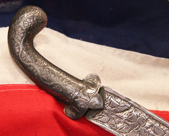 A Beautiful Antique Indian Sword Shamshir Shikargar, With An impressive and Scarce 'Naga' Serpentine Blade