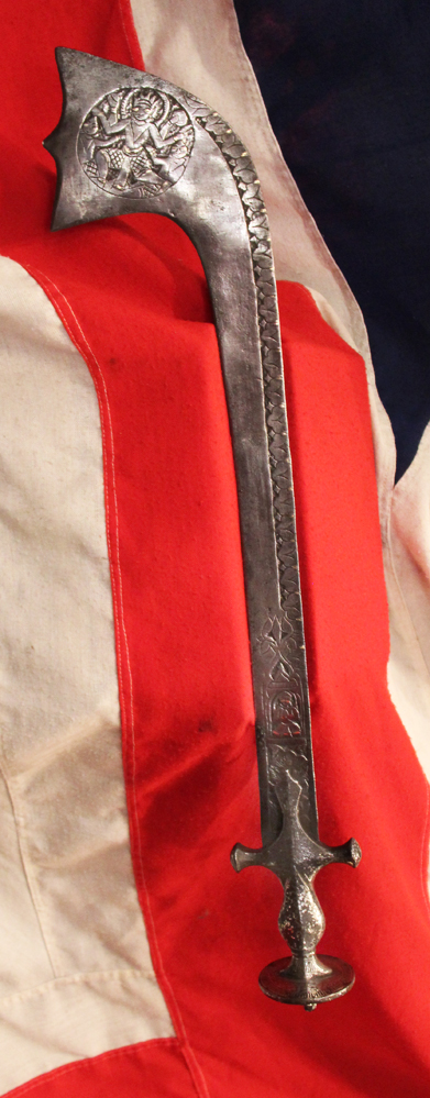 A Stunningly Beautiful and Superb Ghurka’s Antique Koftgari Decorated Silver Hilted Kora