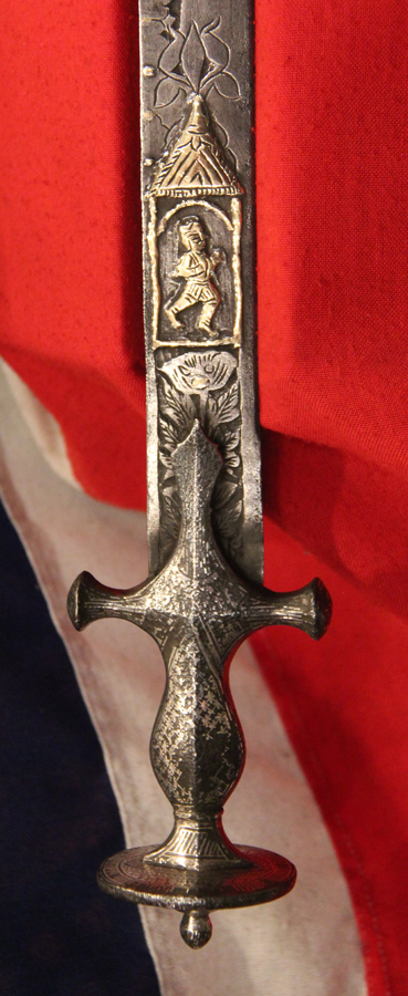 A Stunningly Beautiful and Superb Ghurka’s Antique Koftgari Decorated Silver Hilted Kora