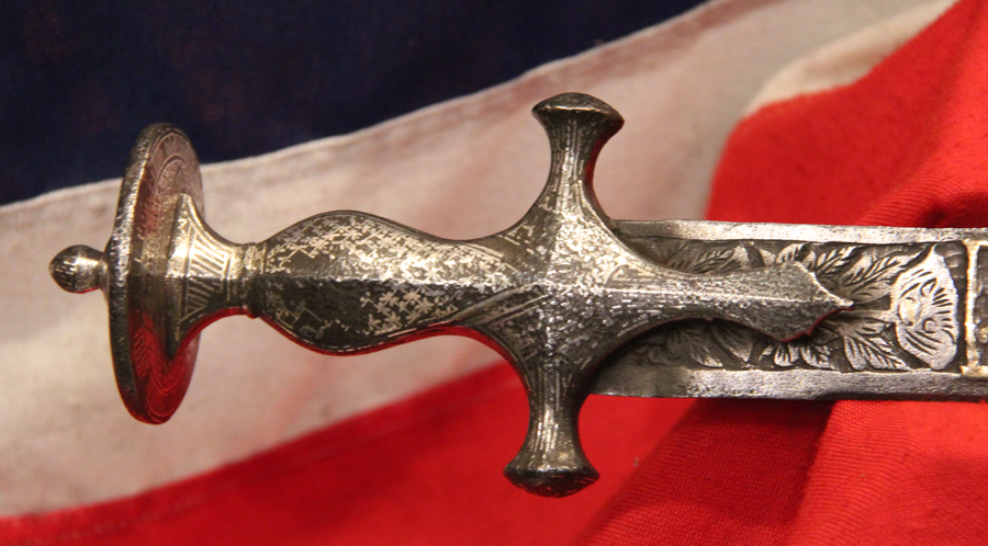 A Stunningly Beautiful and Superb Ghurka’s Antique Koftgari Decorated Silver Hilted Kora