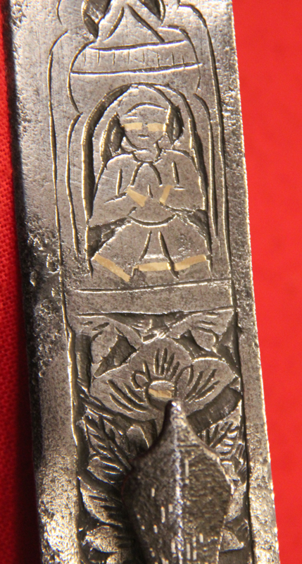 A Stunningly Beautiful and Superb Ghurka’s Antique Koftgari Decorated Silver Hilted Kora