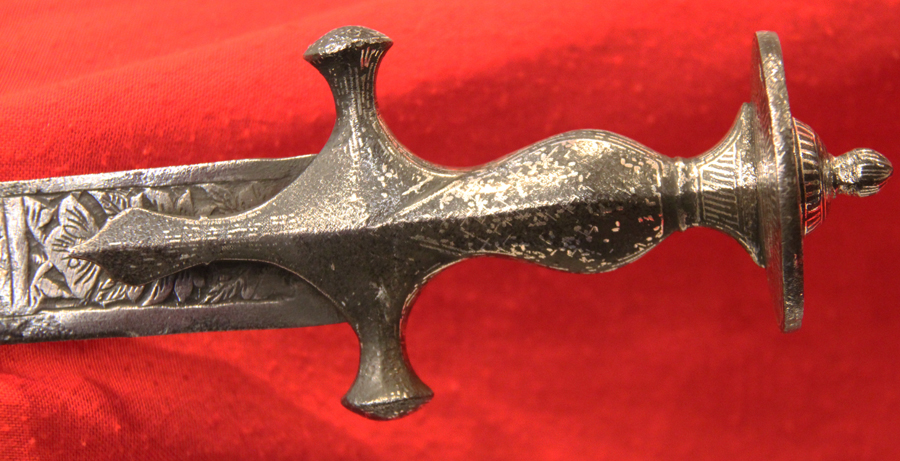 A Stunningly Beautiful and Superb Ghurka’s Antique Koftgari Decorated Silver Hilted Kora