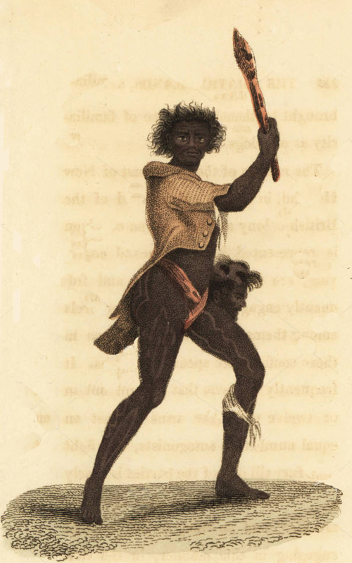 A Most Scarce Antique Australian Aboriginal Throwing Club, Carved Head