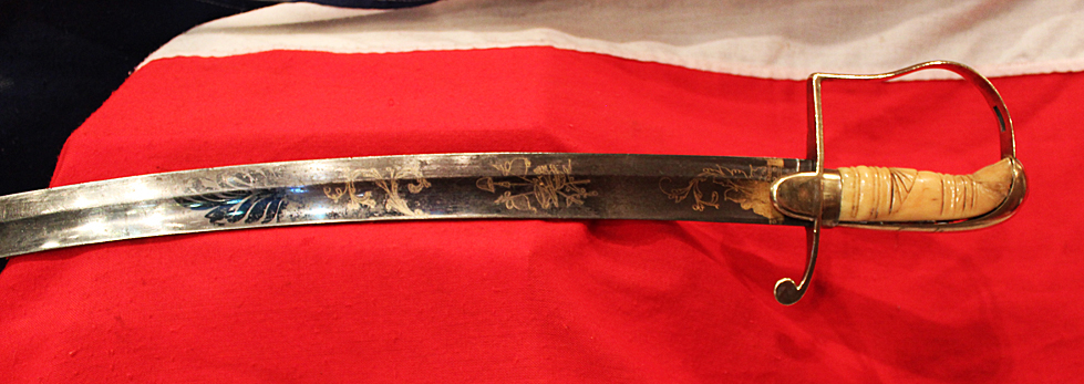 A Stunning Officers Sabre Used in The War of 1812 Blue & Gilt American Dragoon/Artillery Sabre, Pattern of 1796