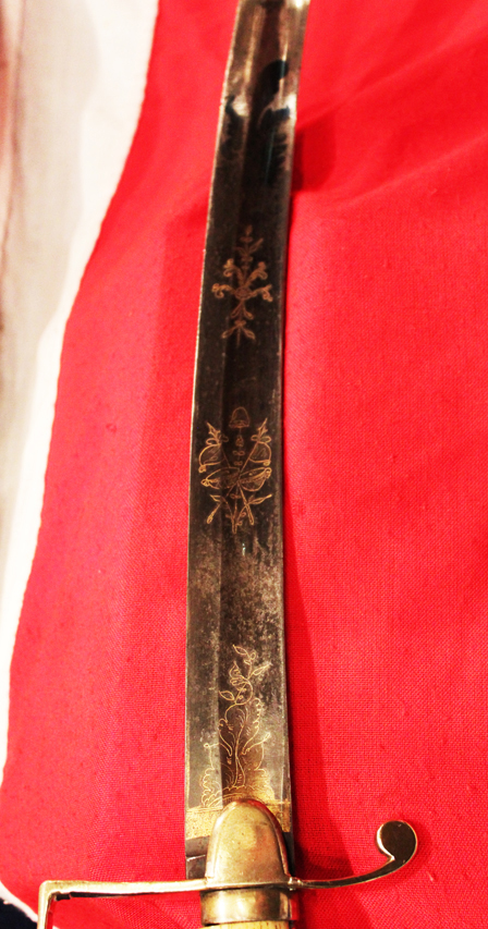 A Stunning Officers Sabre Used in The War of 1812 Blue & Gilt American Dragoon/Artillery Sabre, Pattern of 1796