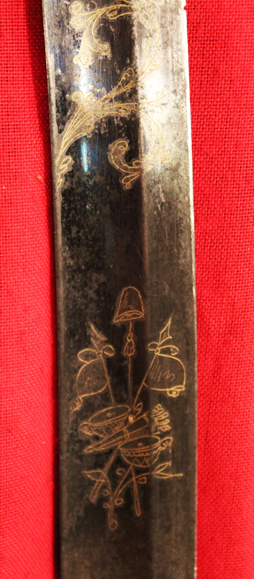 A Stunning Officers Sabre Used in The War of 1812 Blue & Gilt American Dragoon/Artillery Sabre, Pattern of 1796