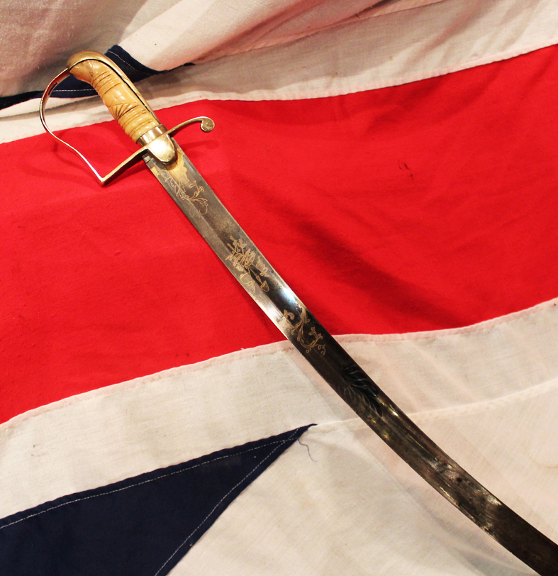A Stunning Officers Sabre Used in The War of 1812 Blue & Gilt American Dragoon/Artillery Sabre, Pattern of 1796