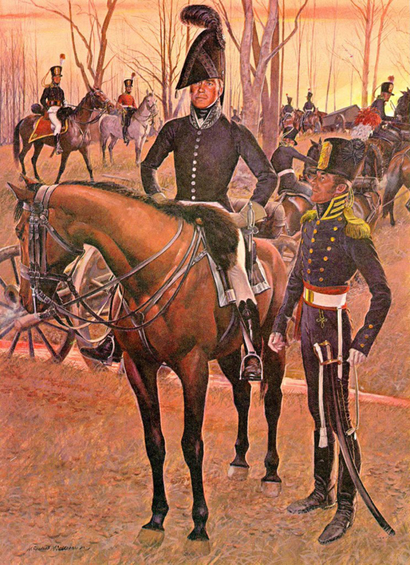 A Stunning Officers Sabre Used in The War of 1812 Blue & Gilt American Dragoon/Artillery Sabre, Pattern of 1796