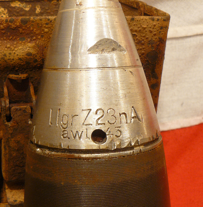 Fabulous, Very Rare WW2 German Luftwaffe Falshirmjager Mobile Artillery Shells & Case with Luftwaffe Falshirmjager Issue stamps