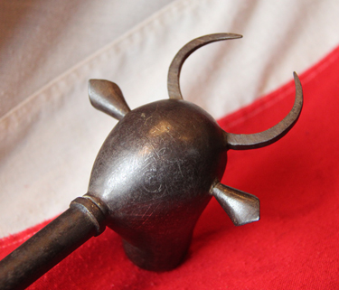 A Fine Antique Indo-Persian 'Mace of Rostam' the Bull's Head Mace
