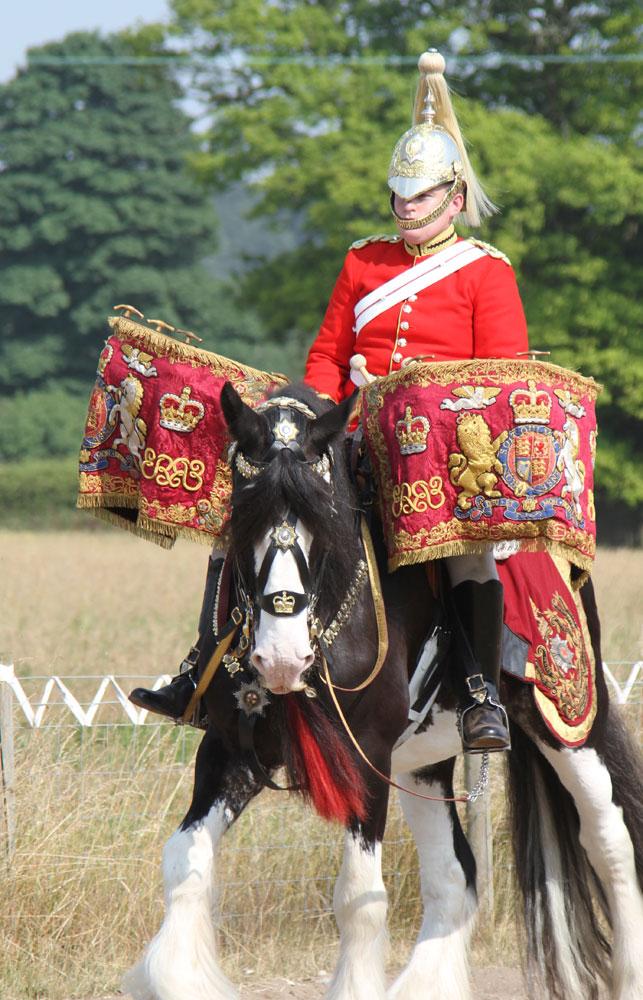 A Most Resplendent, Original Antique and Rare, Victorian, Royal Household, Royal Horse Guards Fanfare Trumpet Banner