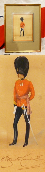 An Original, Beautifully Executed, Watercolour of a 19th Century Officer Royal Inniskilling Fusiliers