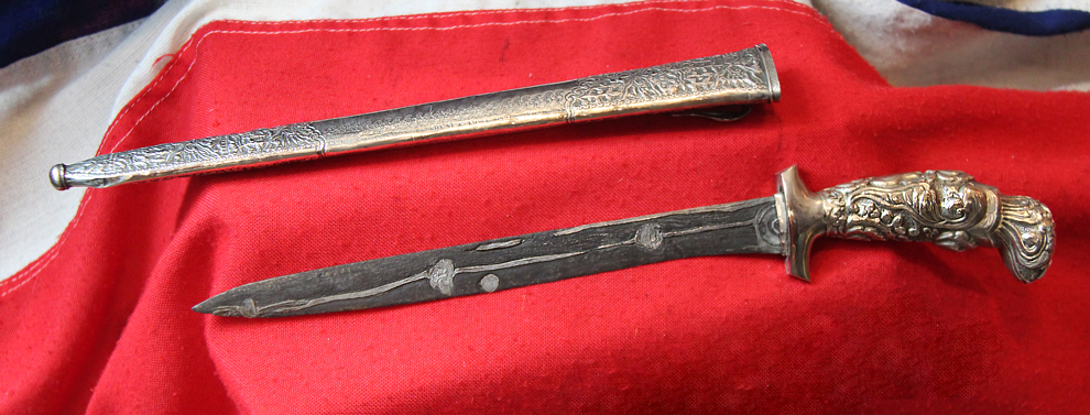 A Beautiful Silver Mounted Javanese Pedang Lurus Dagger