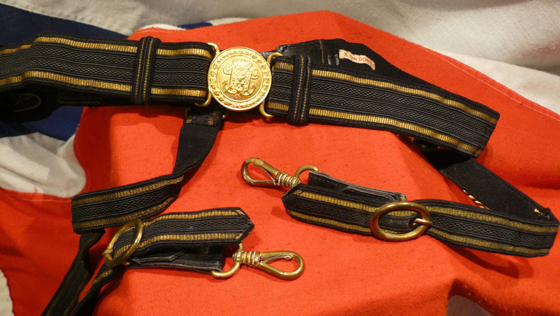 An Excellent WW2 Free Dutch Navy, Royal Netherland Navy Submarine Captain's Dress Belt 1930's Used in WW2
