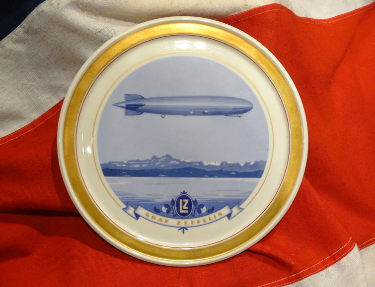1928 Graf Zeppelin Plaque of the LZ127 Graf Zeppelin. By Heinrich & Co.