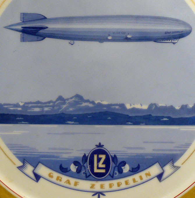 1928 Graf Zeppelin Plaque of the LZ127 Graf Zeppelin. By Heinrich & Co.