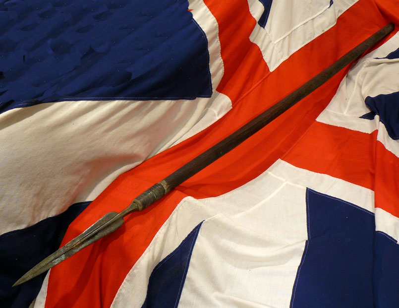 A Fascinating Original Bronze Age Spear or Lance Around 3400 Years Old From The Ancient Heroic Age, the Era of the Trojan War of Achilles and Hector. Old Oak Re-Hafted Likely a Century Or More Ago and Wire Bound