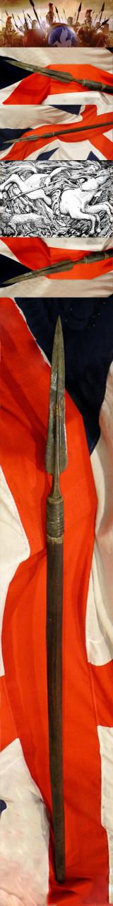 A Fascinating Original Bronze Age Spear or Lance Around 3400 Years Old From The Ancient Heroic Age, the Era of the Trojan War of Achilles and Hector. Old Oak Re-Hafted Likely a Century Or More Ago and Wire Bound