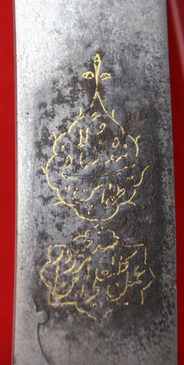 Fabulous Museum Grade Sword 18th Century Damascus Wootz Steel, Mohammed's Ladder Pattern, & Stunning Solid Silver & Enamel Makara Hilt, The 'Palace of the Nawab of Lucknow’. Probably One of The Most Beautiful & Finest Indian Princely Royal Swords