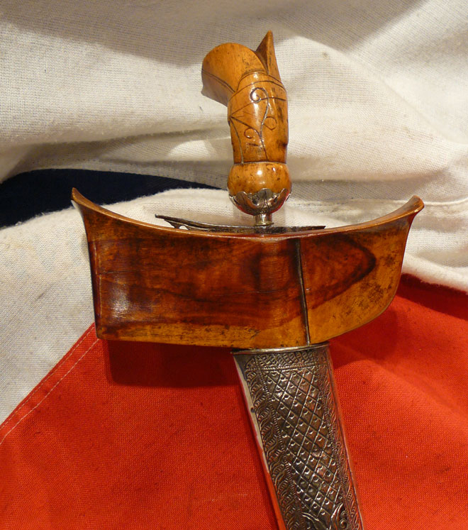 A Stunning Antique 18th Century Indonesian Silver Mounted Kris